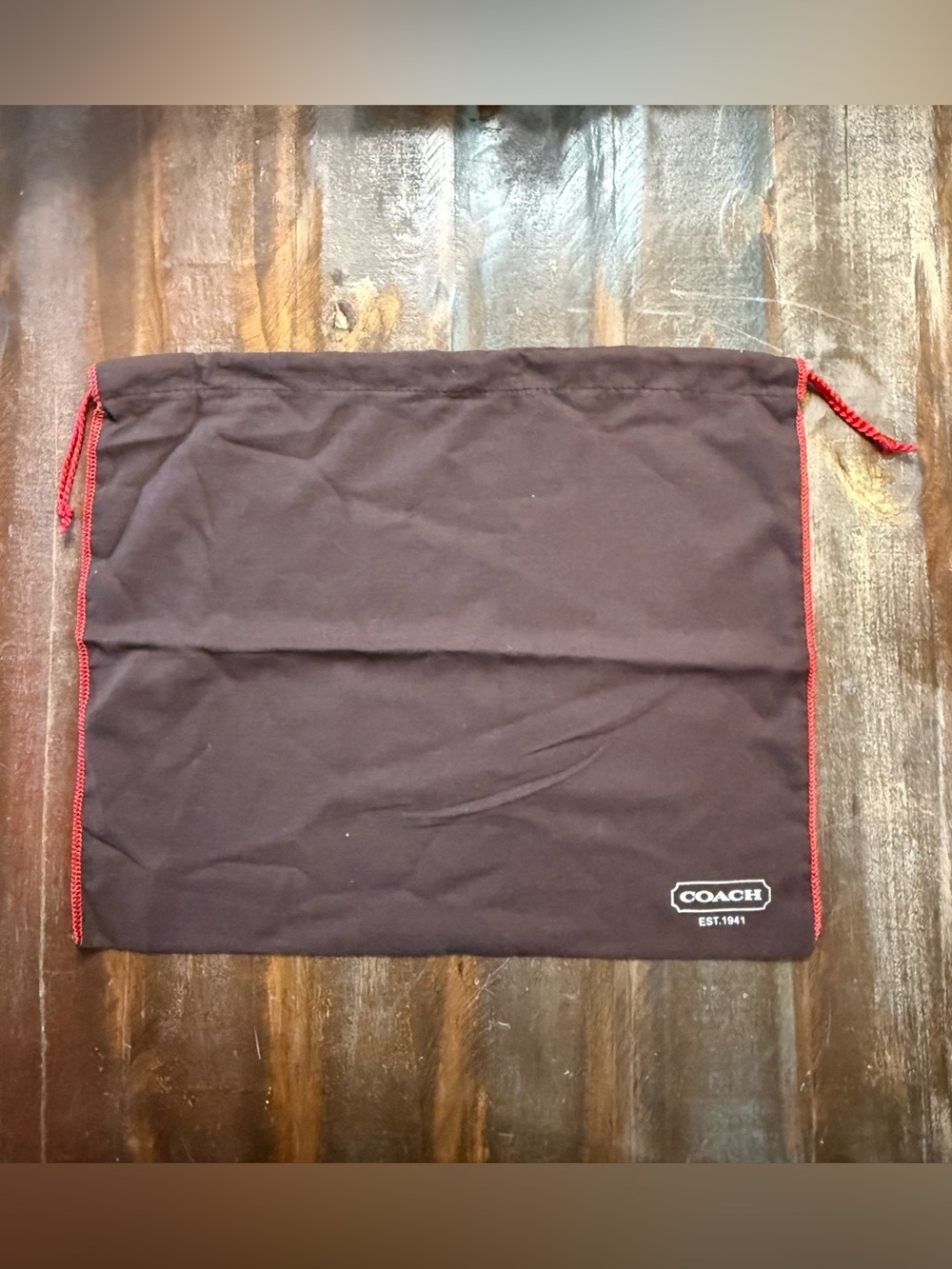 Coach Brown Drawstring Dust Bag EUC